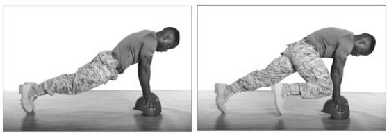 Plank with knee bends - an improved version of the classic exercise