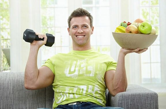 Healthy eating and exercise are the key to men's health! 